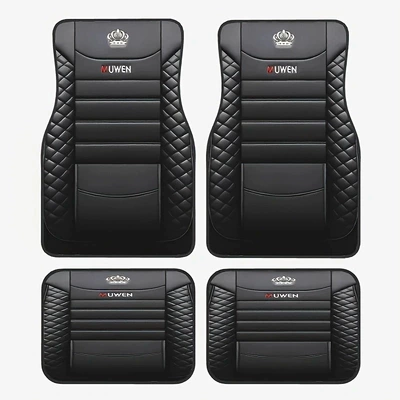 and Easy to Care For, Four-Piece | Avtomobil döşəmə paspasları - sku99-color-temu-hot-selling-floor-mats-106-3344cm-two-piece-pack