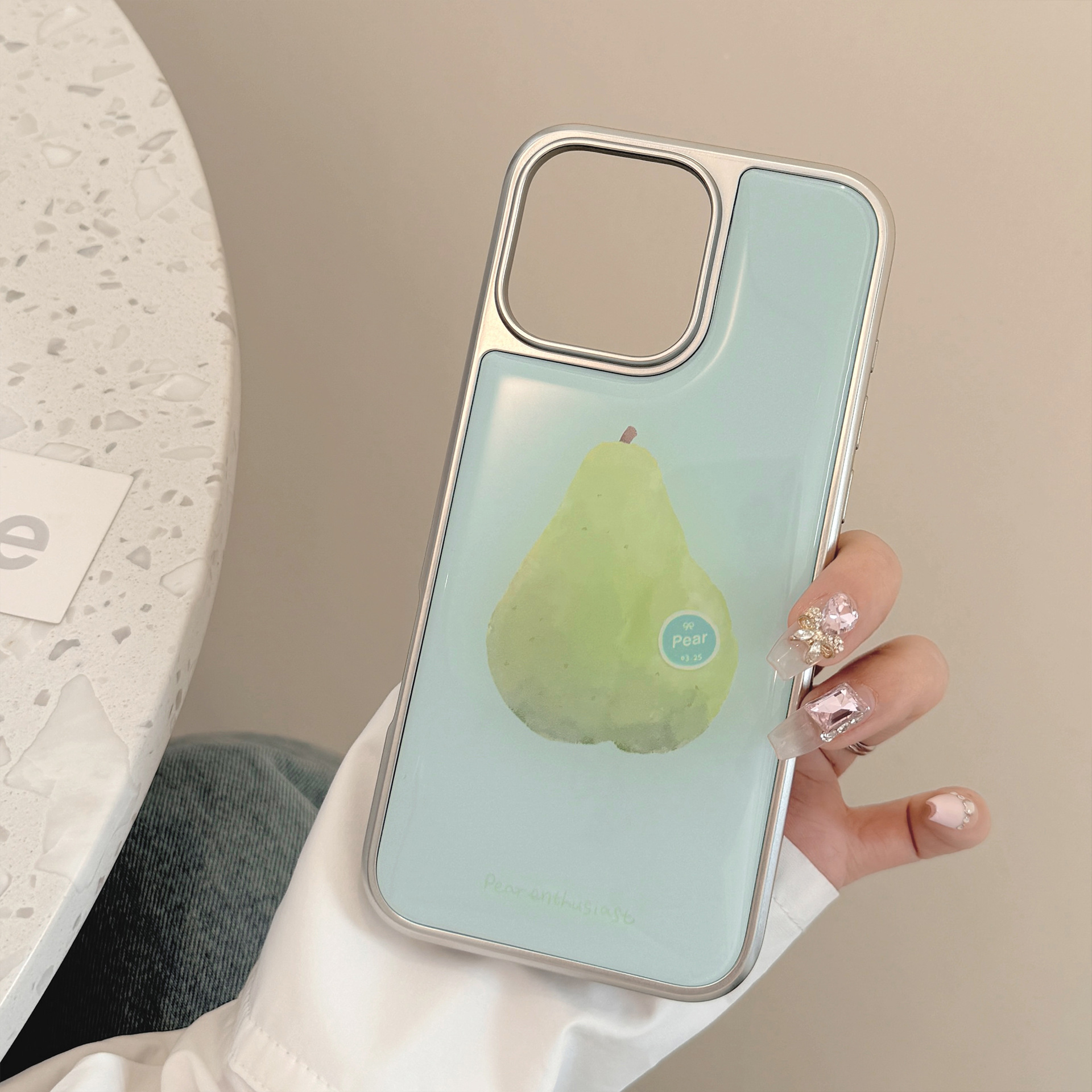 Verano fruta fresca apple 16ProMax funda para teléfono móvil 15Pro epoxi 14/13 pareja 15PM hembra