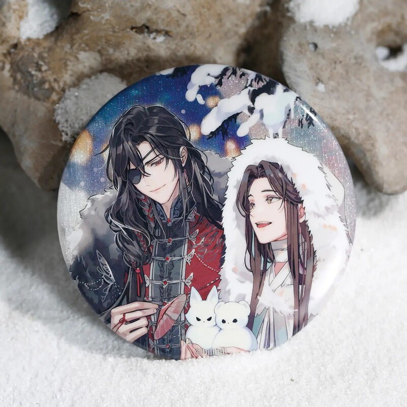 【正】ビープ音が鳴る天官は庭の間の新雪シリーズの花城謝怜バッジの収集画を祝福します。|undefined