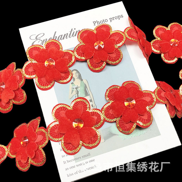 Factory direct selling stage ethnic clothing decorative plum border…