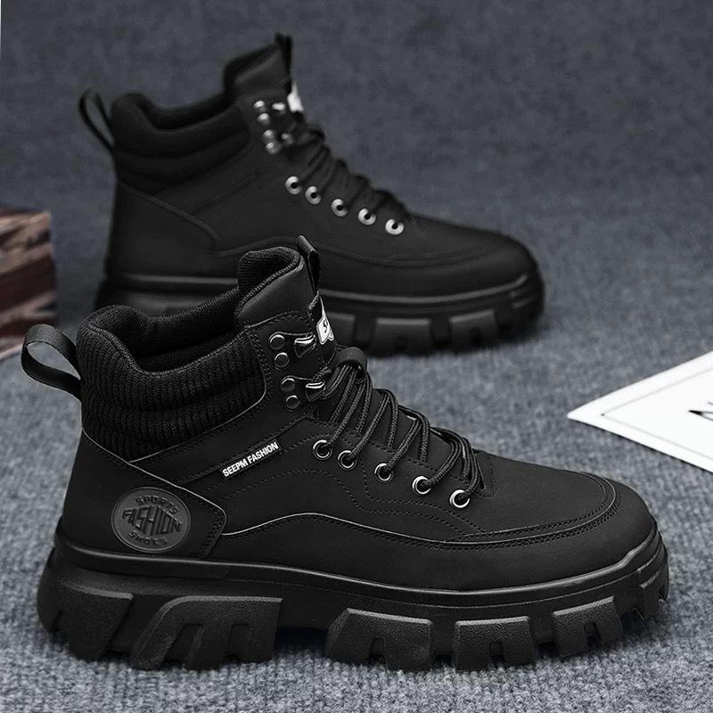 Botas Martin para Hombre de PU y Caucho Antideslizantes para Ocio