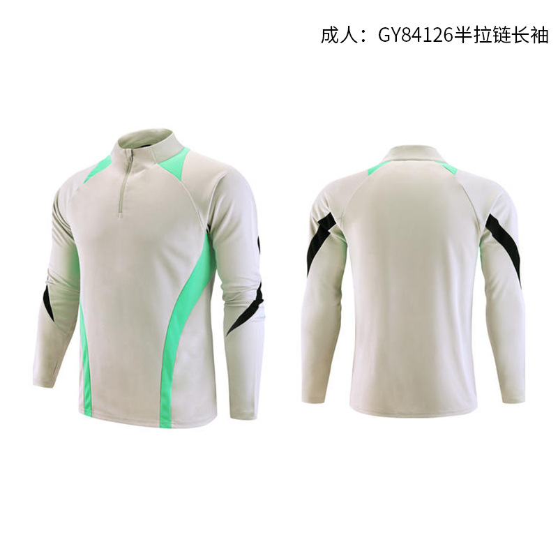 Cuello vertical empalme transfronterizo de dos piezas primavera y otoño grupo running trajes deportivos juveniles trajes deportivos personalizados para hombres