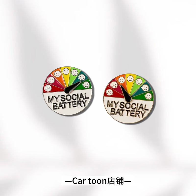 心情转换胸针创意Feeling表情管理社交徽章旋转金属百搭配饰批发|undefined