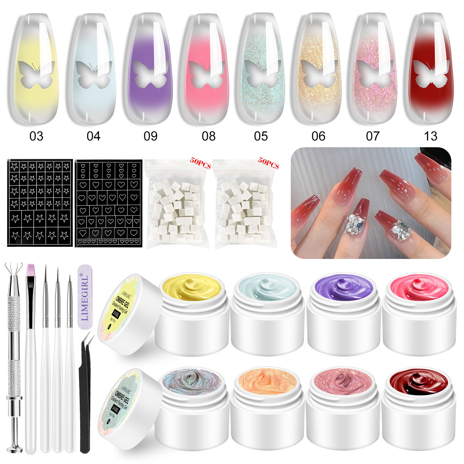Pegamento de palmaditas, esmalte de uñas, red, variedad, 2025, nuevo color nude, alta saturación, gradiente espeso, pegamento de fototerapia pintado