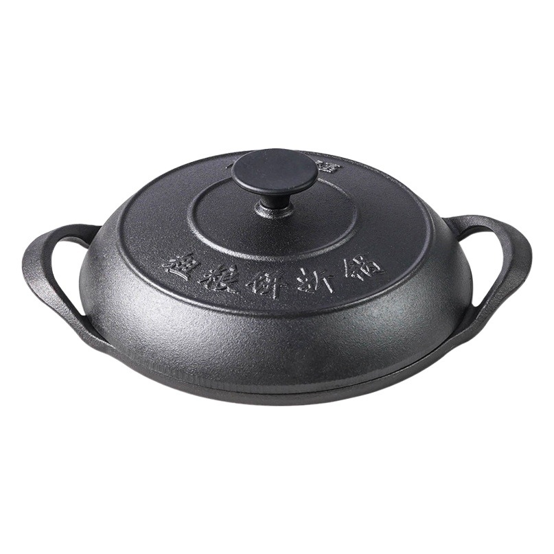 Pequeña Felicidad anticuado palillos de hierro fundido no recubiertos engrosado panqueque pan pastel plegable olla para hornear pastel amarillo olla pastel panqueque pan