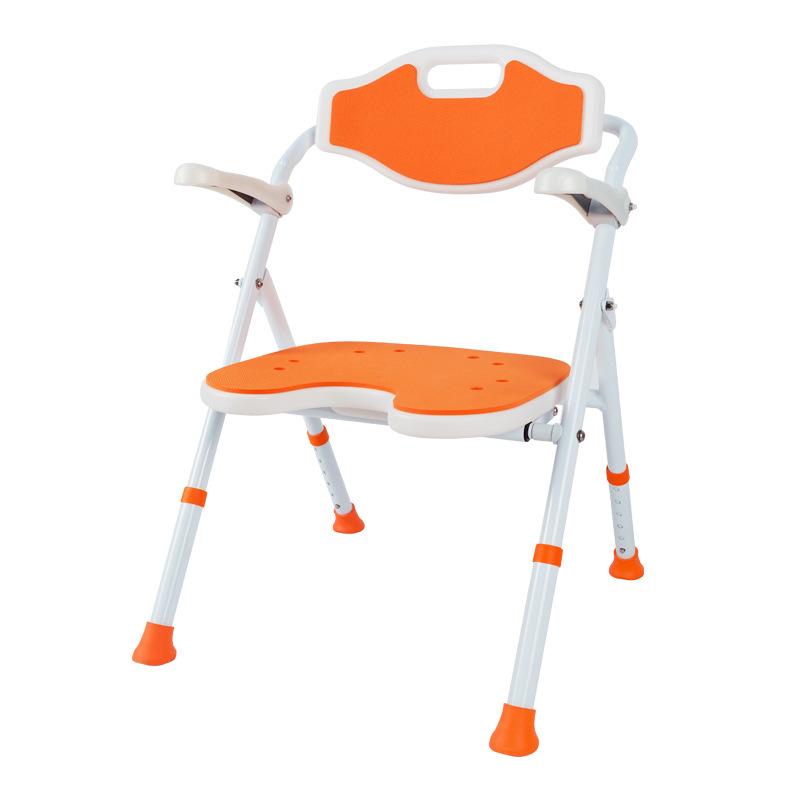 Cuarto de baño especial Silla de baño para ancianos mujeres embarazadas plegable baño antideslizante baño taburete Silla de ducha cojín a prueba de frío