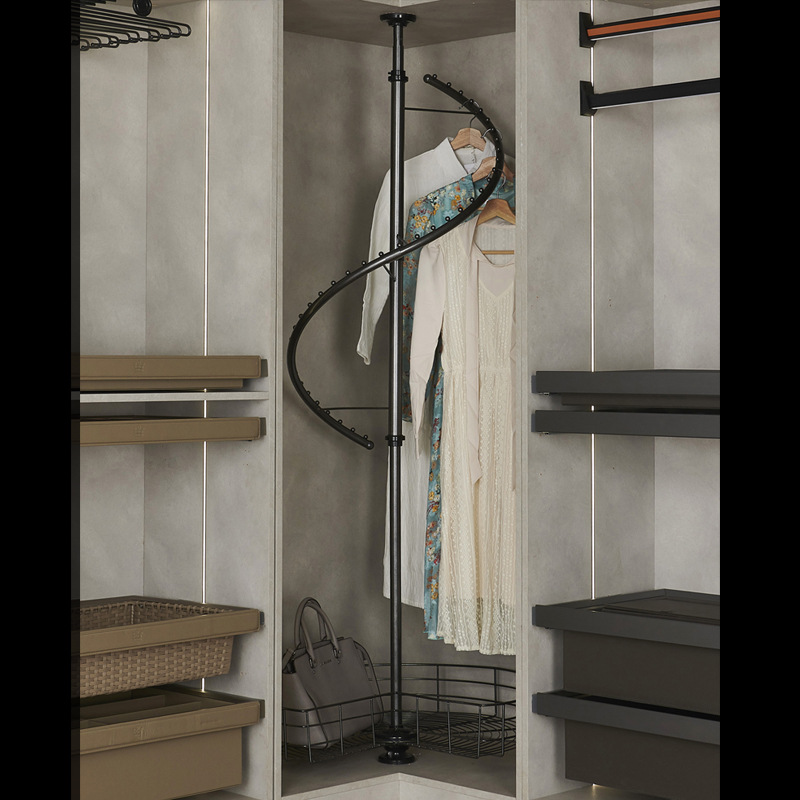 Wardrobe Rotating Jersey 360 -degree Cloak Corner Hanging Close…
