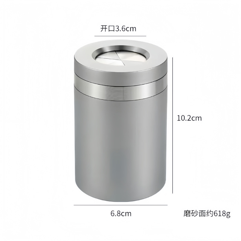 易清洗加厚防倒灰车载家用不锈钢创意烟灰缸高级礼品烟缸快门设计|undefined