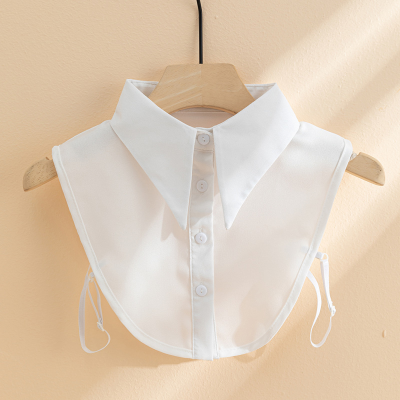 24 New Chiffon Large Point Collar Fake Collar Women's All-match Fashion Base Inner Matching Sweater Shirt Collar Decorative Fake Collar 24 New Chiffon Large Point Collar Fake Collar Women's All-match Fashion Base Inner Matching Sweater Shirt Collar Decorative Fake Collar