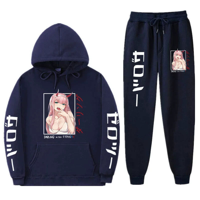 Свитерный набор Anime Zero Two Darling in the Franxx, мужской спортивный костюм для отдыха
