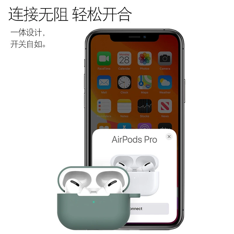 Apple совместимые беспроводные наушники, силиконовый защитный чехол, Bluetooth