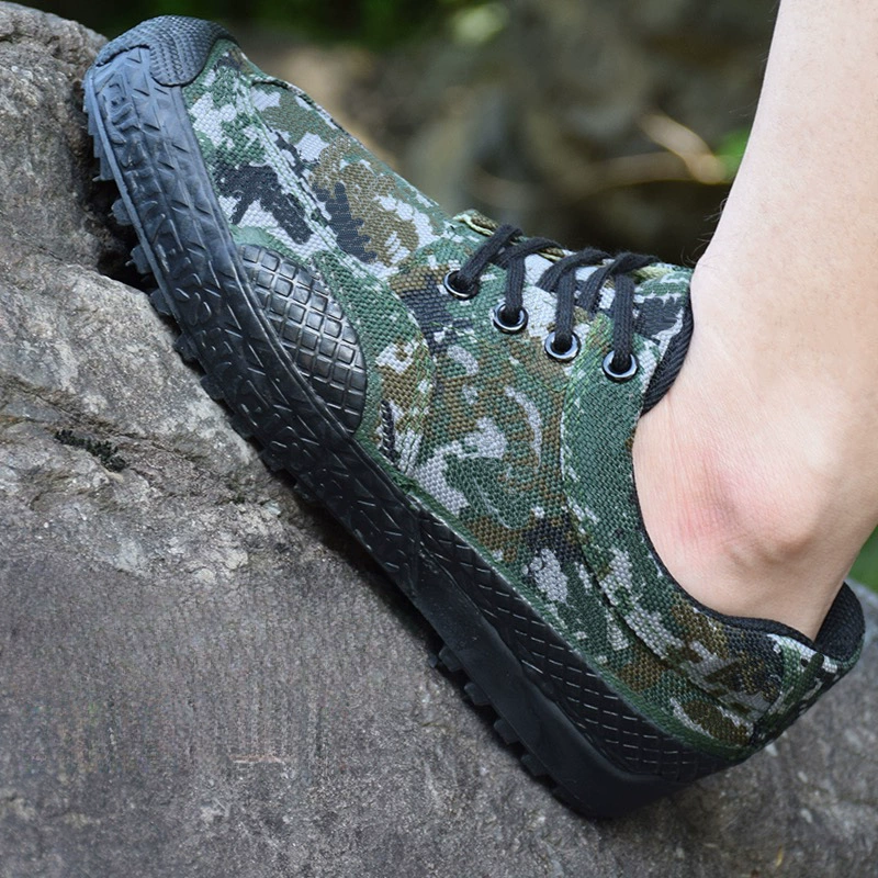 Крестьянская обувь освобождения Мужская тренировочная обувь Военная тренировочная обувь Строительная площадка Износостойкая обувь Физическая подготовка Обувь безопасности Камуфляжная обувь резиновая обувь
