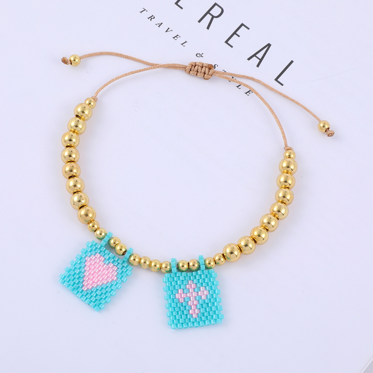 1 Piece Quantity Street Occasion Original Design Heart Shape Glass Glass Women's Bracelets