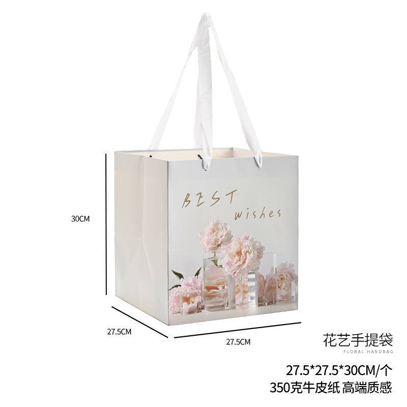 Bolsas para empaquetar ramos de flores, arte floral, suministros para floristerías, regalos para el Día de San Valentín, bolsas para empaquetar flores de regalo, bolsas de mano.