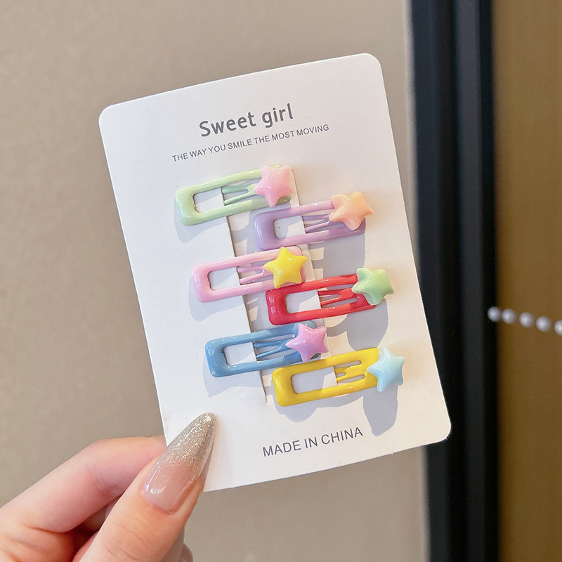 2025 verano pasador de cabello de dopamina colorido lindo frente dulce brocas de cabello rotas no lastimas brocas de cabello adornamientos para el cabello