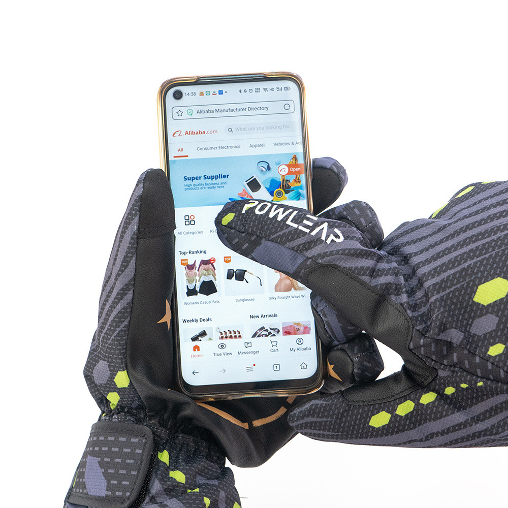 保暖手套防滑秋冬季户外运动男女款加绒滑雪骑行触屏防风手套批发