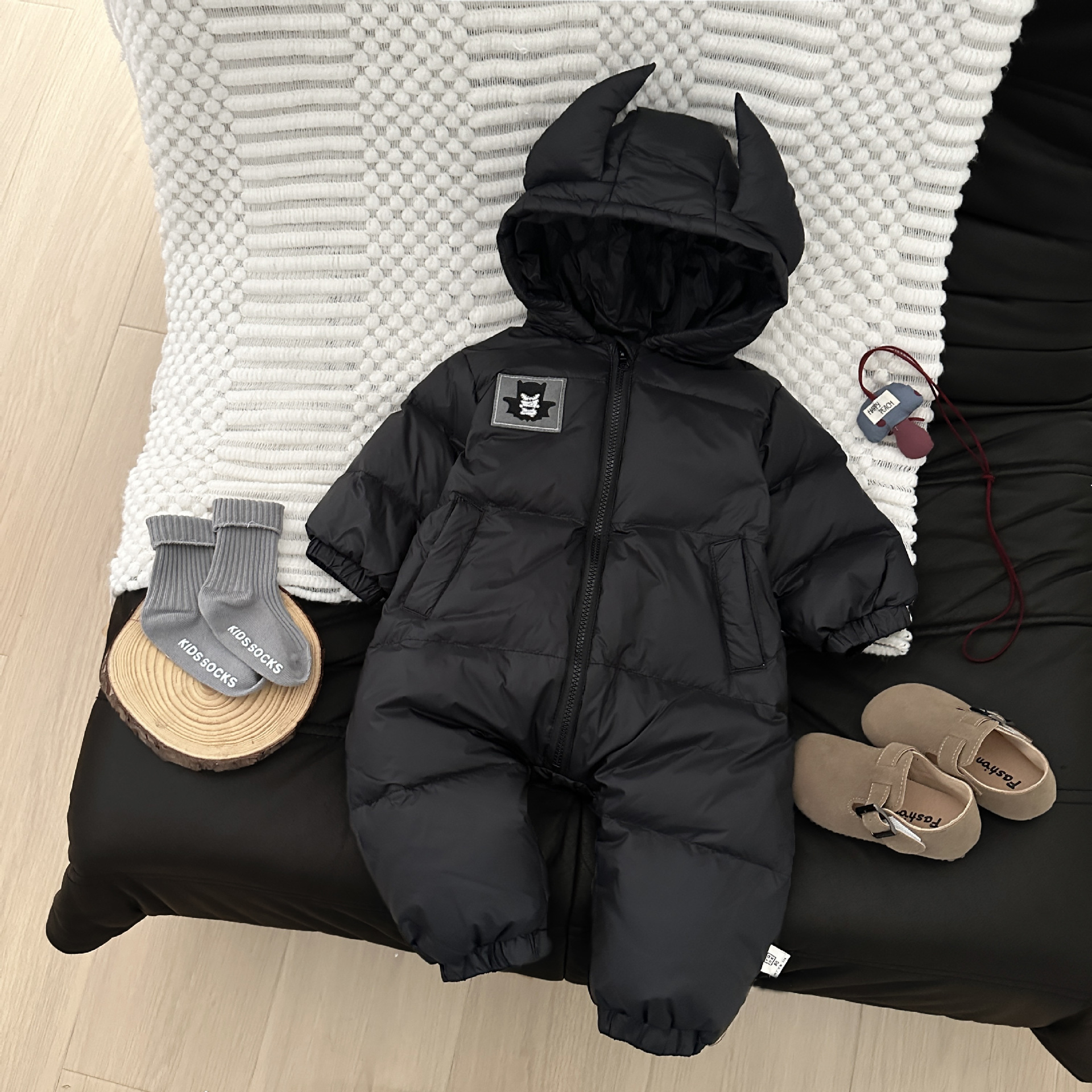 Baby plumón jaqueta de invierno baby outwear ropa caliente chico guapo estilo extranjero ropa de escalada blanca