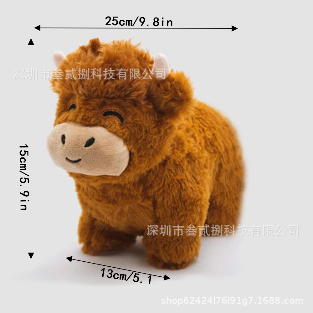 Transfronterizo nuevo Highland Cow Legend Plushie Highland Cow Legend muñeco de peluche de juguete