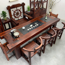 老船木茶桌椅组合中式茶台实木家用茶几禅意桌烧水壶茶具套装一体