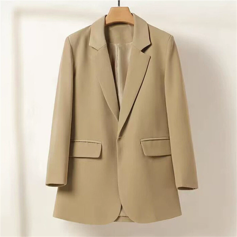 Желтый пиджак для женщин, весна-осень 2021, новый продукт, элегантный дизайн, ниша, универсальный повседневный костюм на правые плечи, топ