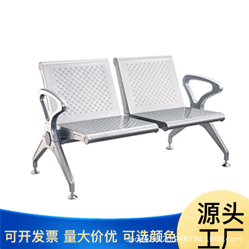 silla de fila de acero inoxidable de tres personas silla de espera de transfusión de hospital silla de espera pública de descanso al aire libre image 8