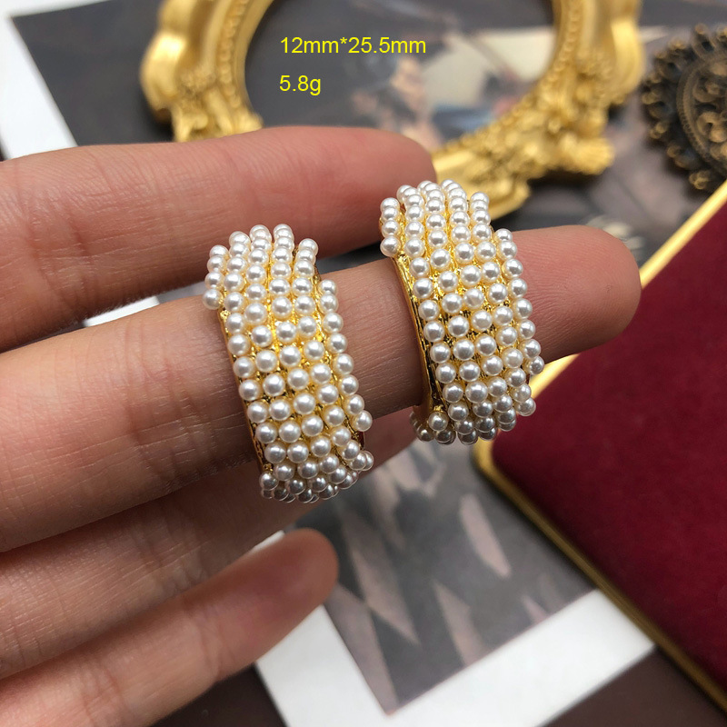 10g Weight Artificial Pearls Inlay Material Ear Studs Classification 1 Pair Quantity Daily Occasion Alloy Material Heart Shape Pattern Women'S Gender Plating Design Retro Style 1 Pair Retro Heart Shape Alloy Plating Artificial Pearls Women's Ear Studs 4