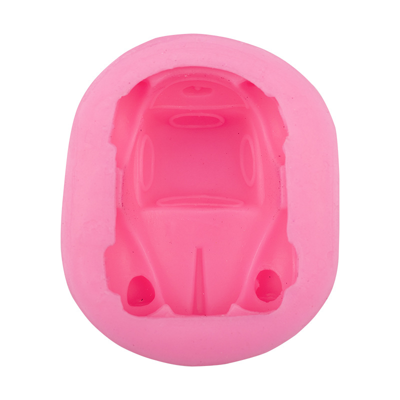 Tridimensional coche de silicona molde decorativo pastel pudín mousse postre accesorios hechos a mano jabón epoxi molde