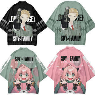 Riman cosplay spy play house kimono cloak peripheral Series 3D digital printing casual cardigan feather woven