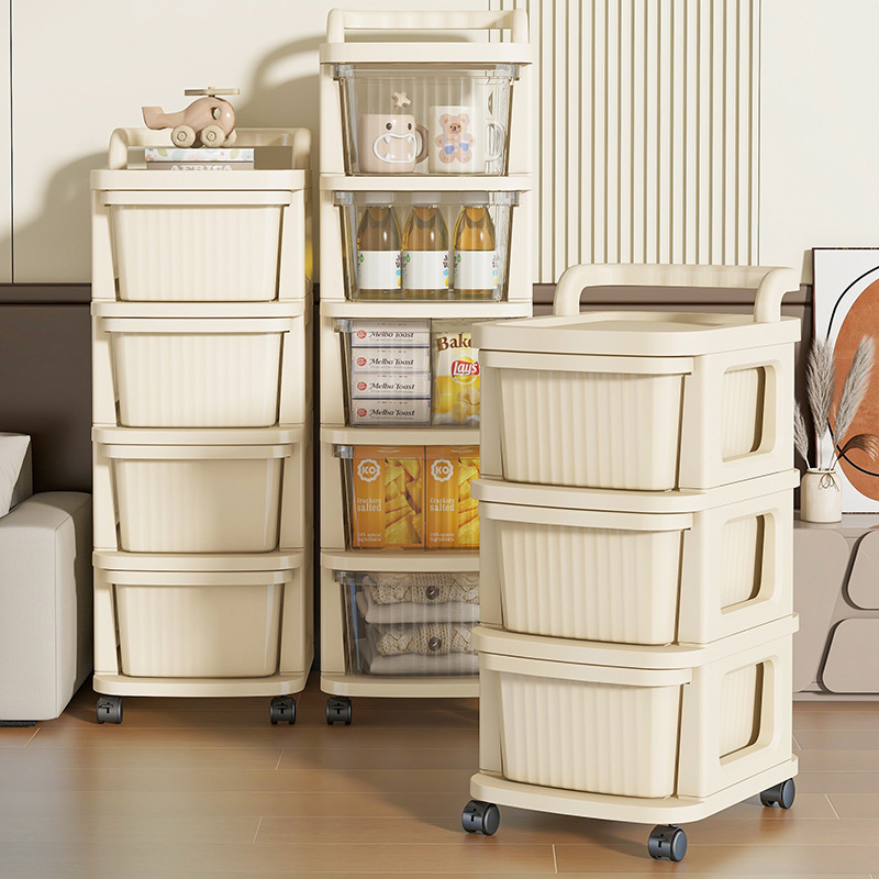Small Cart Snack and Cream Storage Rack, Living Room Floor-Standing Mobile Multi-Layer Toy Organizer, Home Bedroom Storage Drawer Type Small Cart Snack and Cream Storage Rack, Living Room Floor-Standing Mobile Multi-Layer Toy Organizer, Home Bedroom Storage Drawer Type
