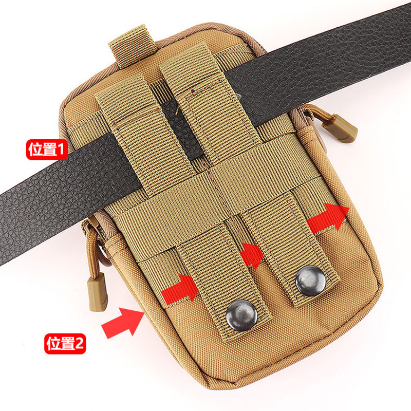 Multi-funcional sitio de construcción trabajo bolso del teléfono móvil bolso de la cintura táctica de los hombres a prueba de agua cinturón de mediana edad y ancianos mini bolso crossbody