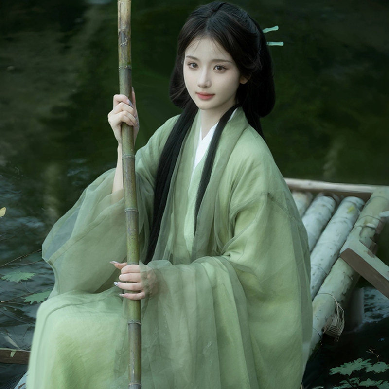 2026 New Style Hanfu for Women, Jin-Style Cool and Elegant Ancient Costume in Cyan Color, Wei and Jin Style Classical Dance Performance Outfit, Super Ethereal for Summer 2026 New Style Hanfu for Women, Jin-Style Cool and Elegant Ancient Costume in Cyan Color, Wei and Jin Style Classical Dance Performance Outfit, Super Ethereal for Summer