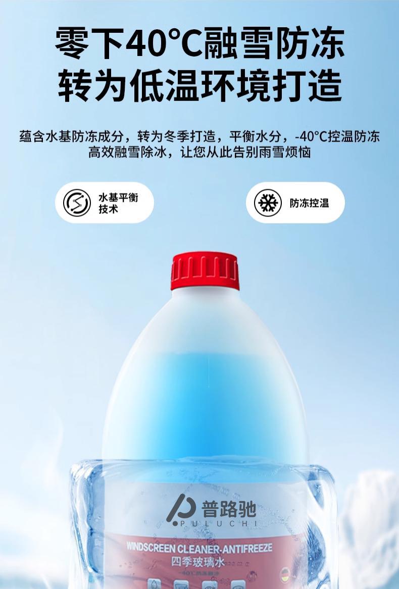 Car Windshield Washer Fluid, Antifreeze, Concentrated, All-Season Use, Coating Remover, Oil Film Remover, Wiper Fluid, Decontamination, Gallon Container, Ethanol