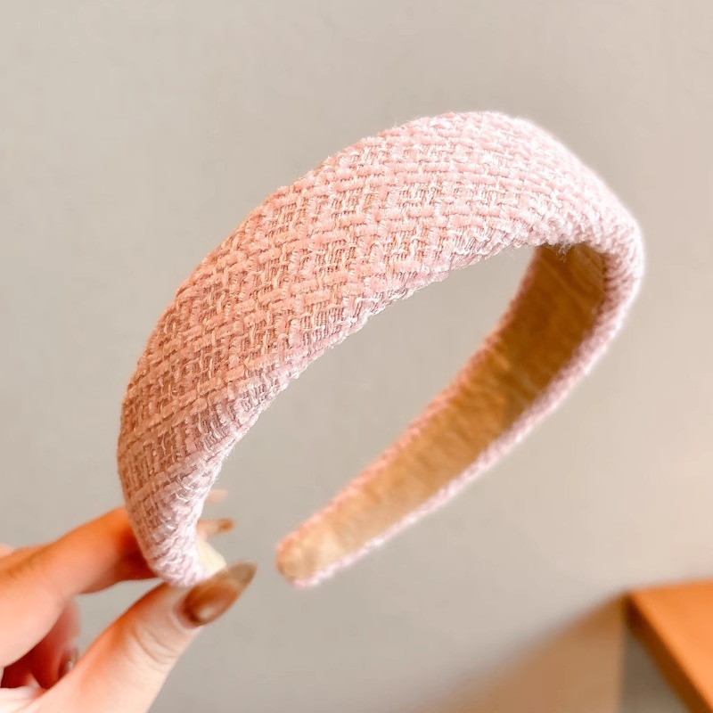 Dulce rosa, banda de cabello para mujeres, temperamento craneal alto, banda de cabello para lavar la cara, maquillaje, banda de cabello, tarjeta de cabello, sensación de alta calidad, nuevo tocado