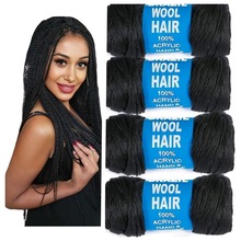 非洲假发线丙纶丝编发线黑人脏辫编织线团毛线brazil wool hair