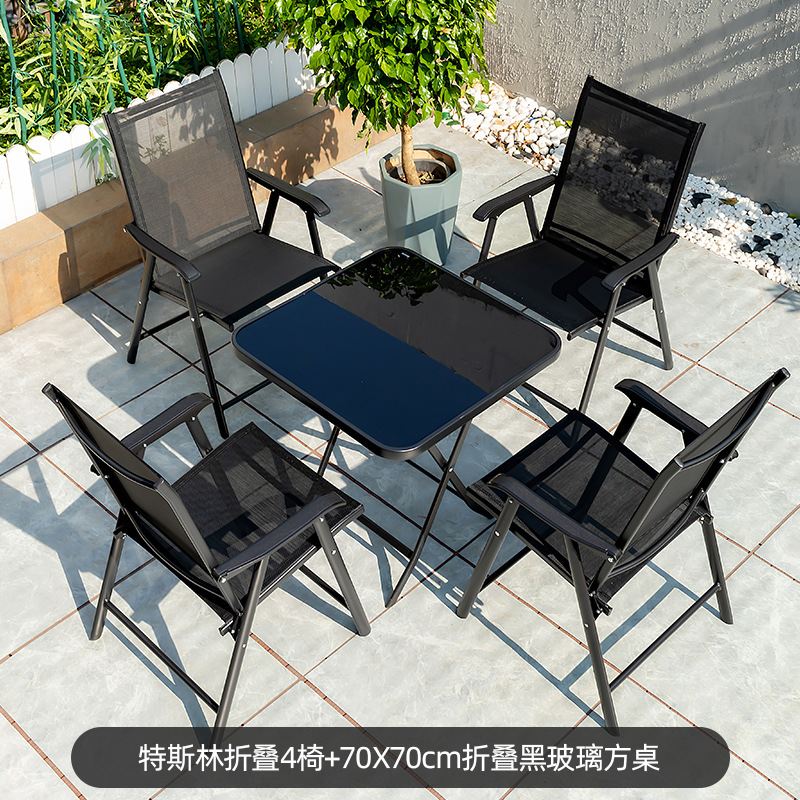 Juego de mesa y sillas de patio de hierro forjado con sillas de mimbre, para jardín