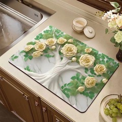 国境を越えて現物を代行する花卉の食事マットは汚れに強いので、水切りマットを掃除しやすい。
