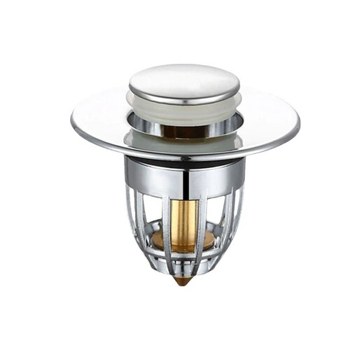 Plug to prevent leakage of sink, washbasin, face basin, odor prevention, push-button filter, bouncing core drain, compatible parts