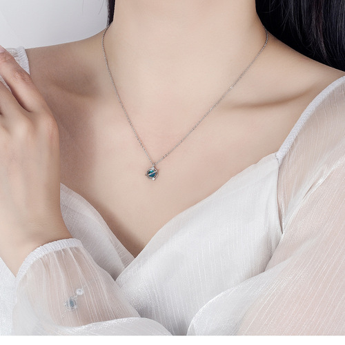 Custom Personalized Glass Dream Planet Set Earrings, Bracelet, Necklace Accessory Three-Piece Set Necklace Choker