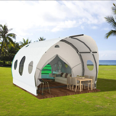 Modelado creativo cabina de campaña con caracoles orugas espaciales calabaza navegación residencial hotel navegación tienda