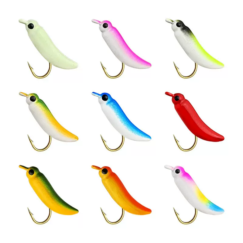 新款路亚小鸟冰钓钩批发微物带眼铅头钩1g2g3g海钓根钓钩远投厂家