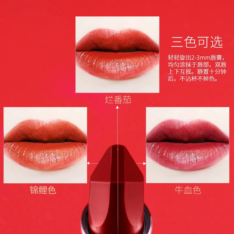 Lipstick, makeup primer, translucent shading, three colors
