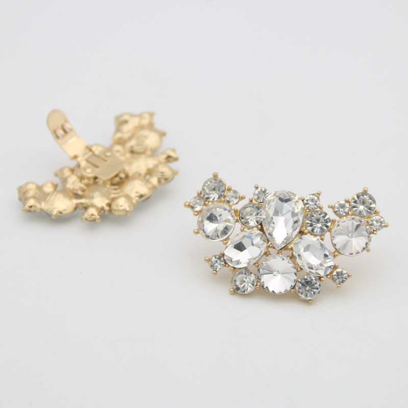 Zapatos de cuero de las mujeres transfronterizas zapatos de tacón alto accesorios zapato de aleación de flores accesorios de zapatos hebilla de zapato extraíble decoraciones zapatos de boda clip de zapato