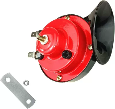 12V high bass modified snail horn car waterproof car electric horn Generation Train Horn (Car horn/tweeter) - single-red-12v