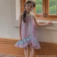 Летнее платье для девочек в стиле ханьфу с пайетками, русалка, принцесса, коллекция 2025 года.
