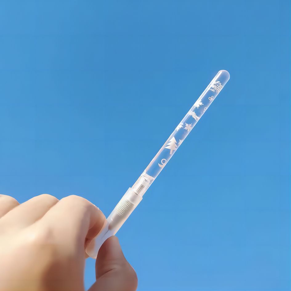 하얀 눈꽃 펜 칼