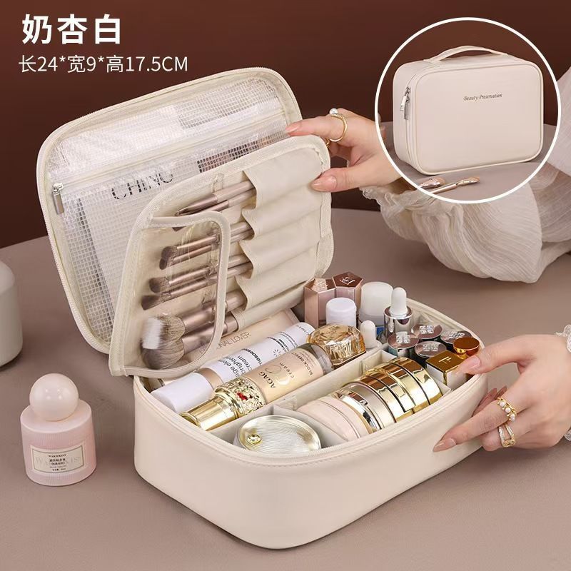Bolsa de maquillaje de almohada de alto valor facial, bolsa de órgano, bolsa de almacenamiento portátil de viaje portátil, bolsa de lavado gruesa