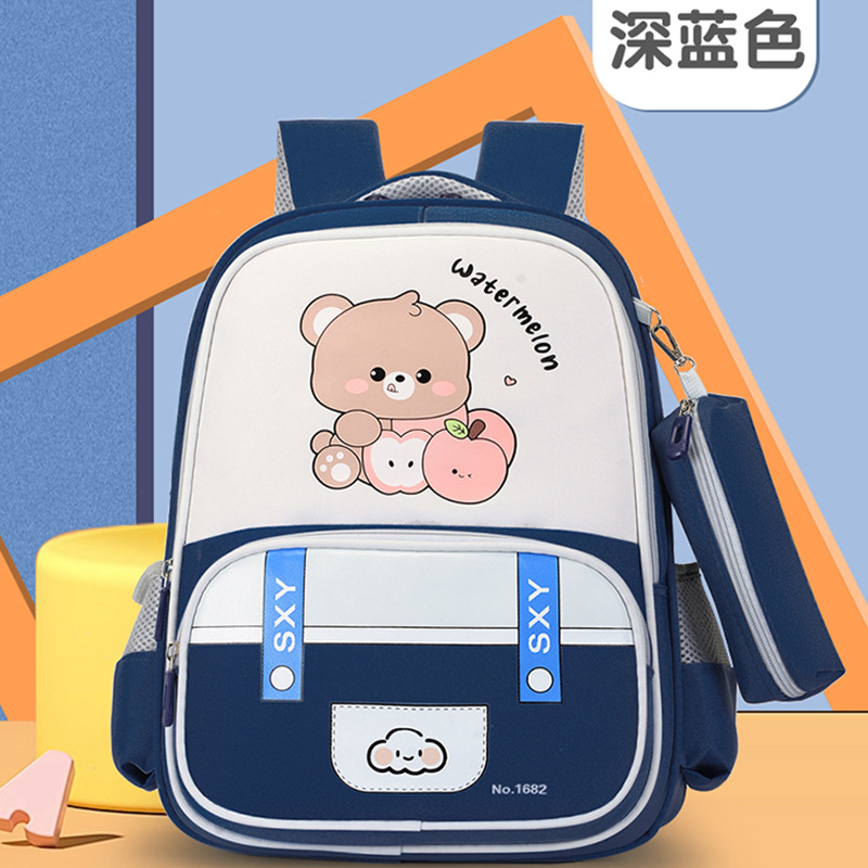 Mochila escolar infantil para estudiantes de primaria 1234 grados mochila de niña de dibujos animados transpirables de gran capacidad mochila de niños