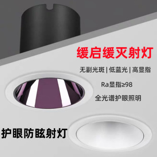 Slow Start Smart Spotlight for Home Embedded Hill Slow Start Slow Extinguishment Full Spectrum Deep Anti-Glare Borderless Spotlight