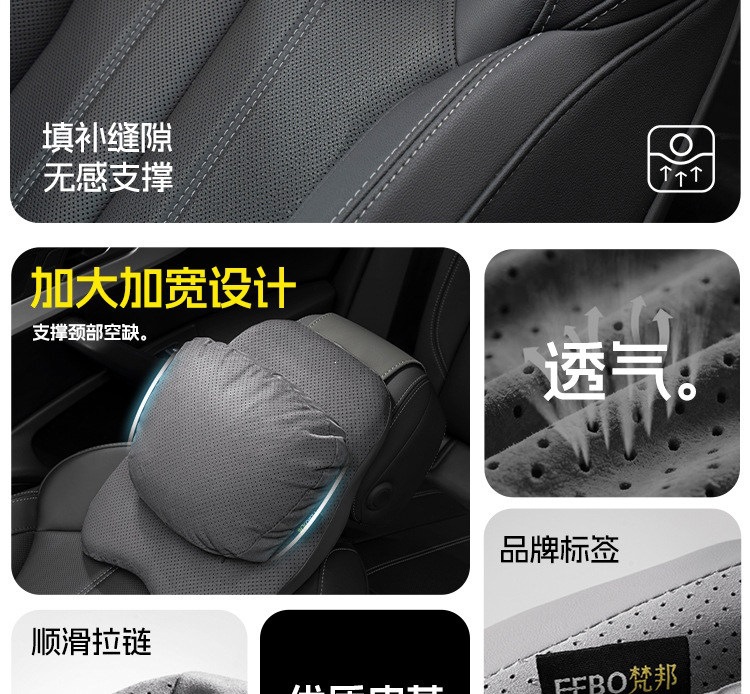 BYD car headrest and lumbar support for Han DM-i, Song L, Tang, Qin L, Qin PLUS, Sea Lion 06, Seal 06GT, Song Ultra