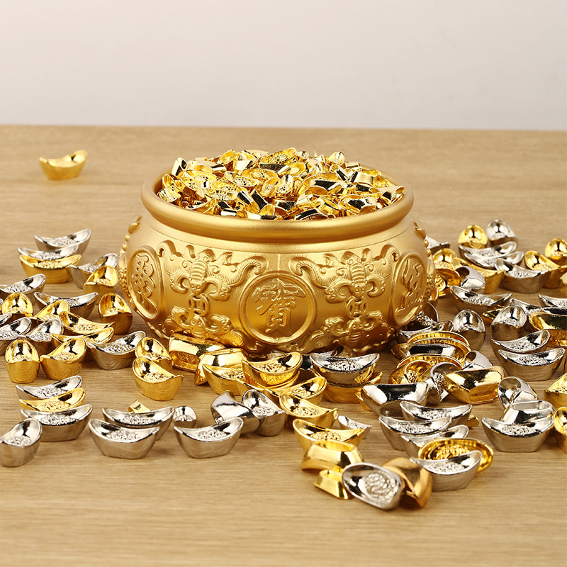 Factory wholesale alloy small ingot silver ingot silver ingot handicraft accessories cornucopia filling with ingot